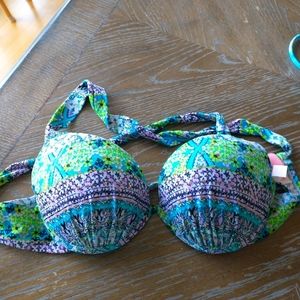 Victoria Secrets Swim Top New 34C Sequin Push Up Sexy New Without Tags